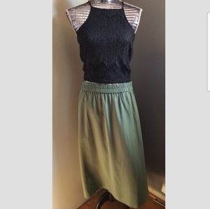 Eileen Fisher Sandwashed tencel midi skirt NWOT